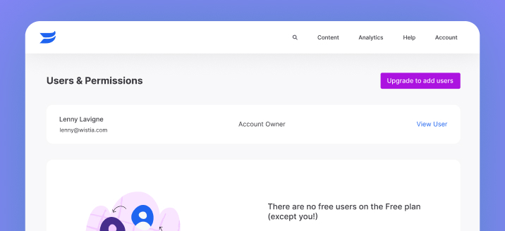 Empty state interface