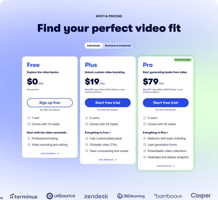 Pricing Page